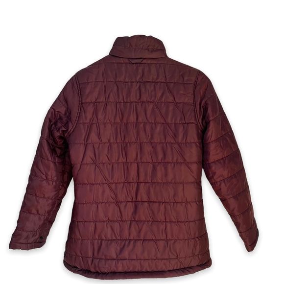 Reebok women’s burgandy quilted jacket 2 pockets size small - Picture 2 of 12